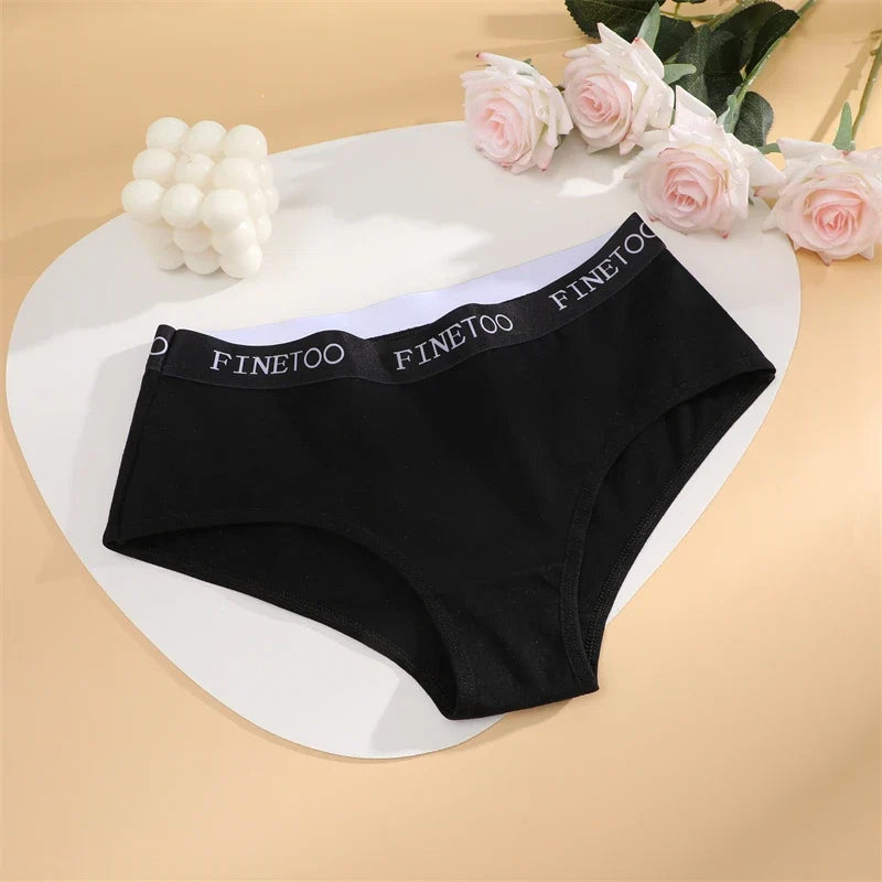 New 3Pcs Women's Cotton Briefs Letter Belt Underwear Women Panties Sexy Breathable Briefs Female Stretch Ladies Soft Lingerie