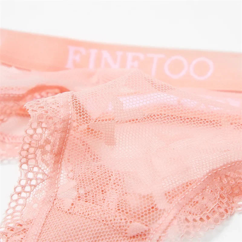 New 3Pcs Lace Thongs Women Floral G-string Underwear Trendy Letter T-Back Underpants Sexy Low Waist Bikini Panties Ladies Panty