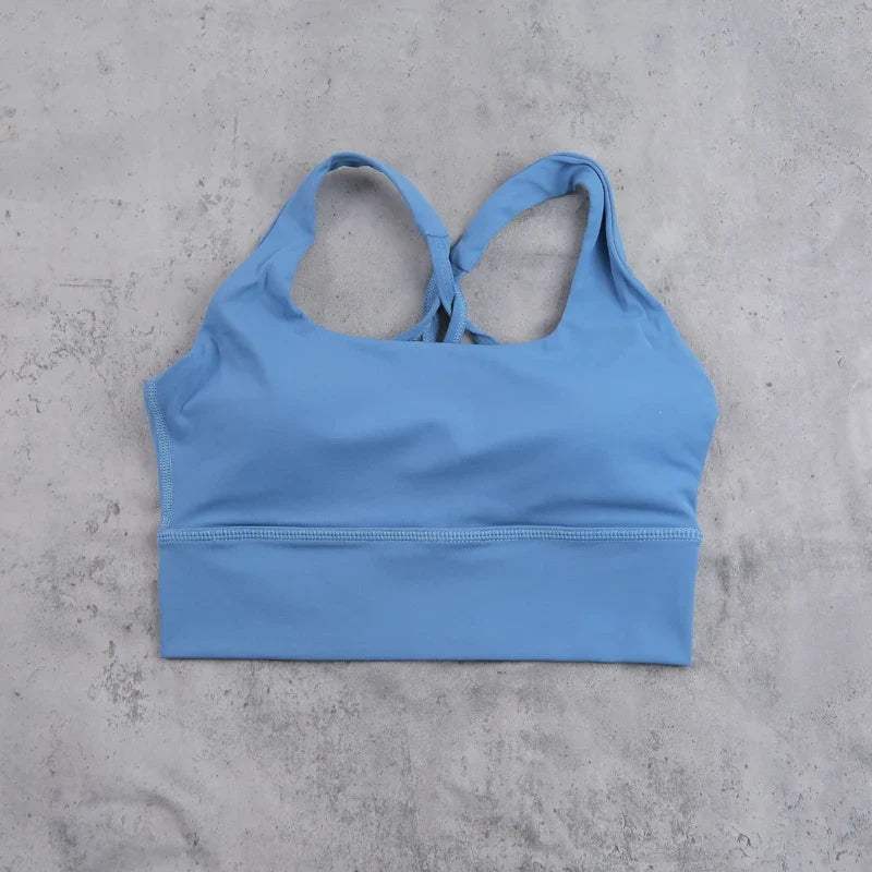 DIAS FIT JOY Yoga bra Naked feel cross back sports bra yoga clothes women's Cycling running fitness top