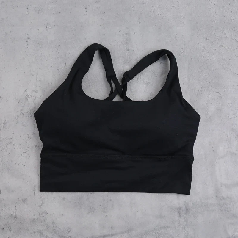 DIAS FIT JOY Yoga bra Naked feel cross back sports bra yoga clothes women's Cycling running fitness top