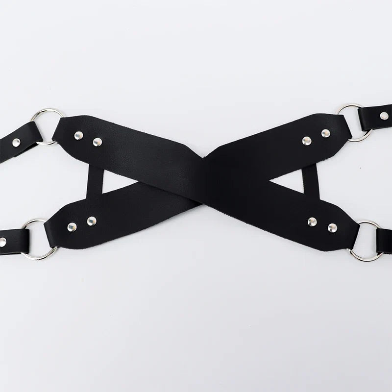 Cosplay Exotic Leather Mask Women Men Games Half Face Mask BDSM Bracelet Adjustable For Couples Bondage Set Adult Toys Supplies
