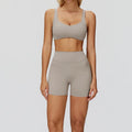 Women Yoga Suit Tracksuit Sports Bra High Waist Legging Shorts Outfit Gym Set Fitness Running Workout Clothes Push Up Sportswear