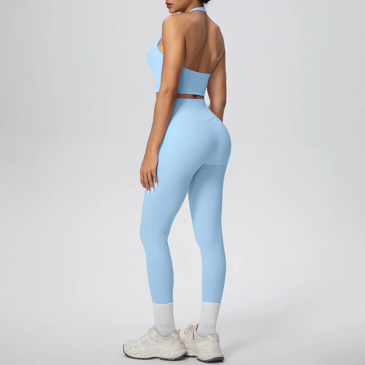 Yoga Clothing Set Women's High Waisted Leggings and Top 2 Piece Seamless Fitness Exercise Clothing Gym Sportswear Tracksuits