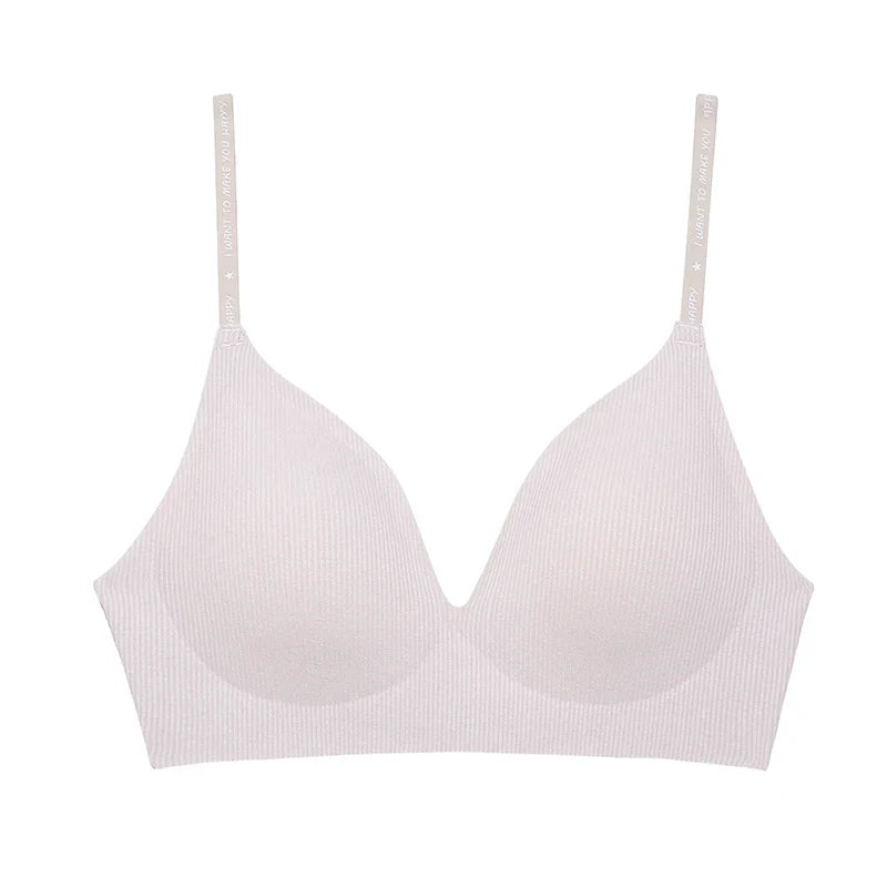 Deep V Knitting Bra Women Wireless Bras Sexy Padded Bralette Ladies Comfortable Brassiere Female Soft Underwear 6 Colors 2023