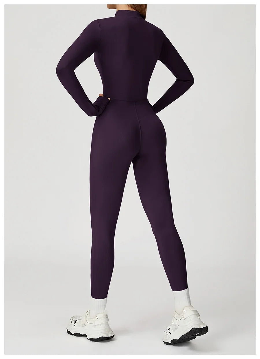 Women's Short Tracksuit Yoga Set One-Piece Jumpsuit Workout Fitness Suit Sportswear Gym Workout Clothes Fitness Stretch Bodysuit