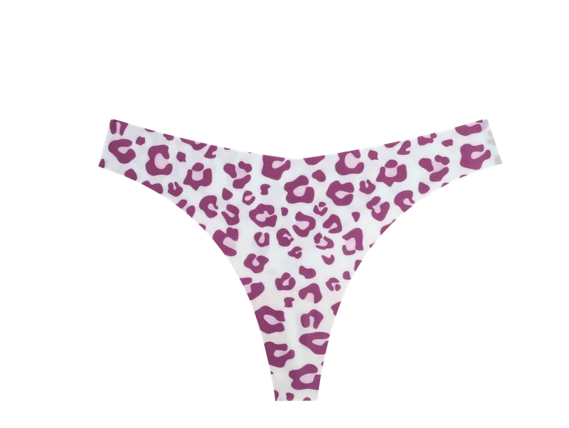 5Pcs Women Ultra-thin Seamless G-string Seamless Print Thongs Sexy Panties Ladies Soft Cute Thongs Female S-XL T-Back Panties