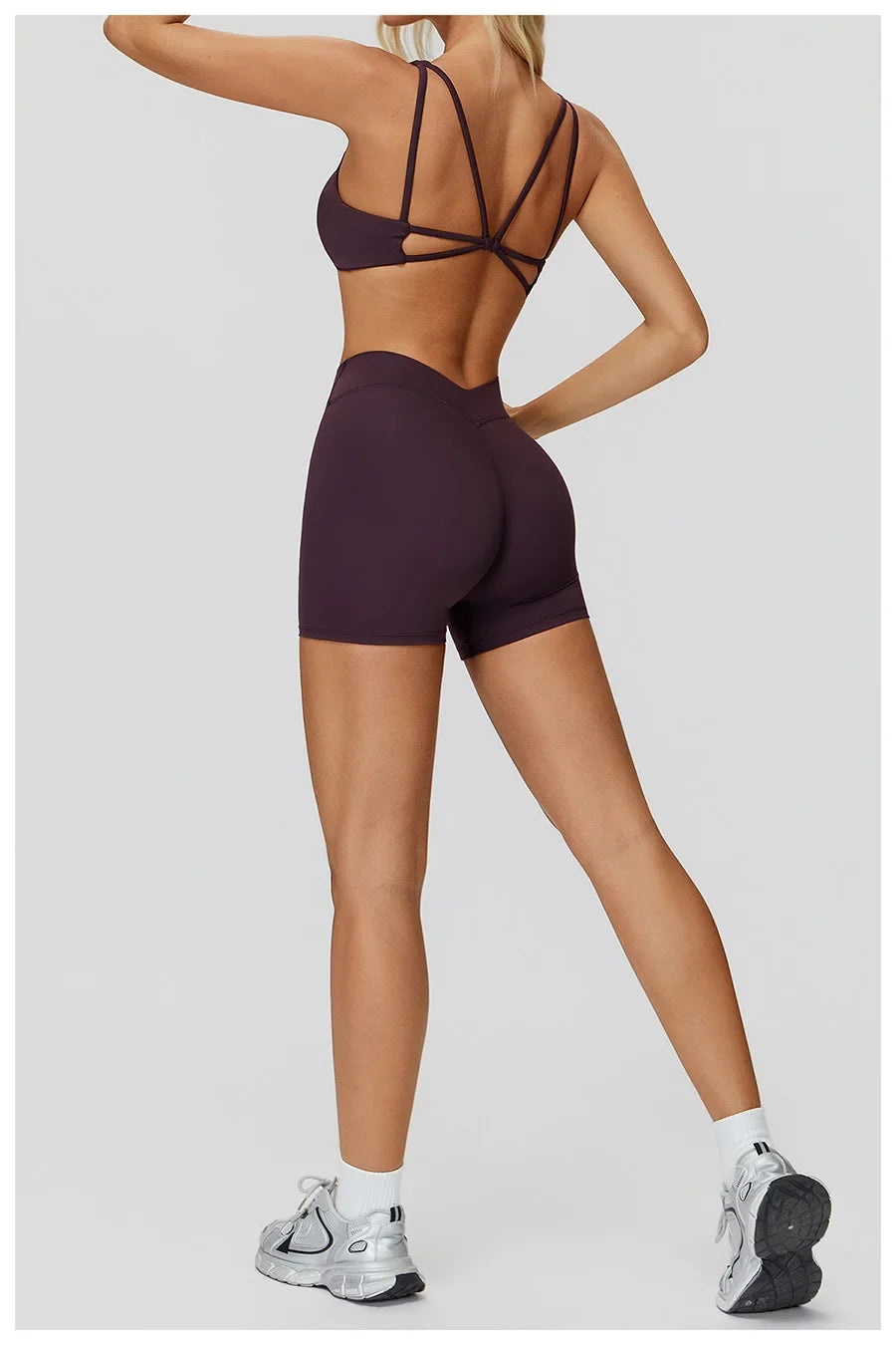 Women Yoga Suit Tracksuit Sports Bra High Waist Legging Shorts Outfit Gym Set Fitness Running Workout Clothes Push Up Sportswear