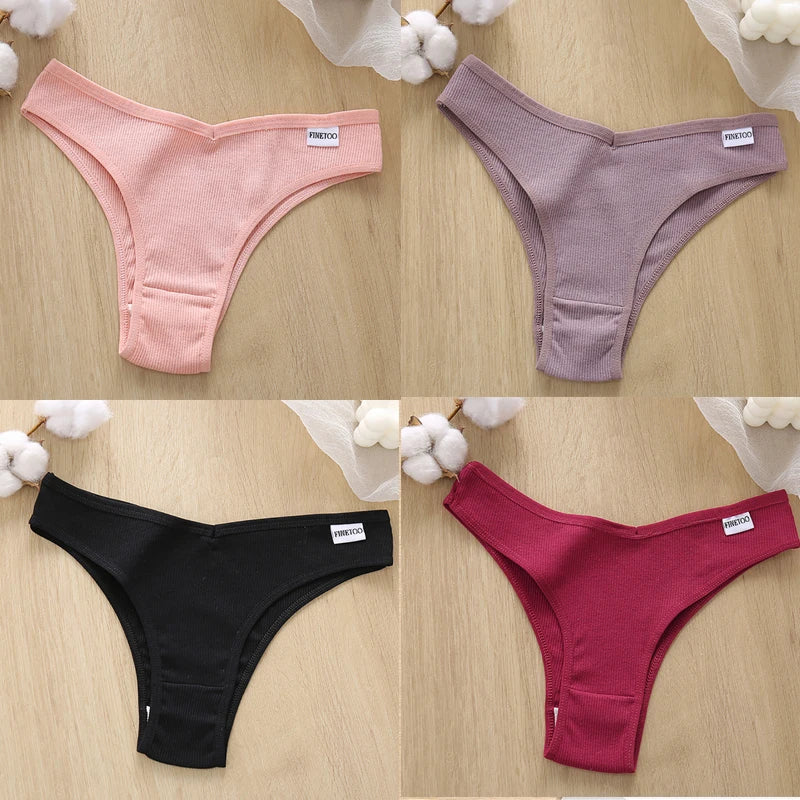 4Pcs/Set Cotton Panties Low Rise Briefs Women Underwear Bikini Ladies Sexy Underpants Female Intimates Girls Lingerie 2022 Hot