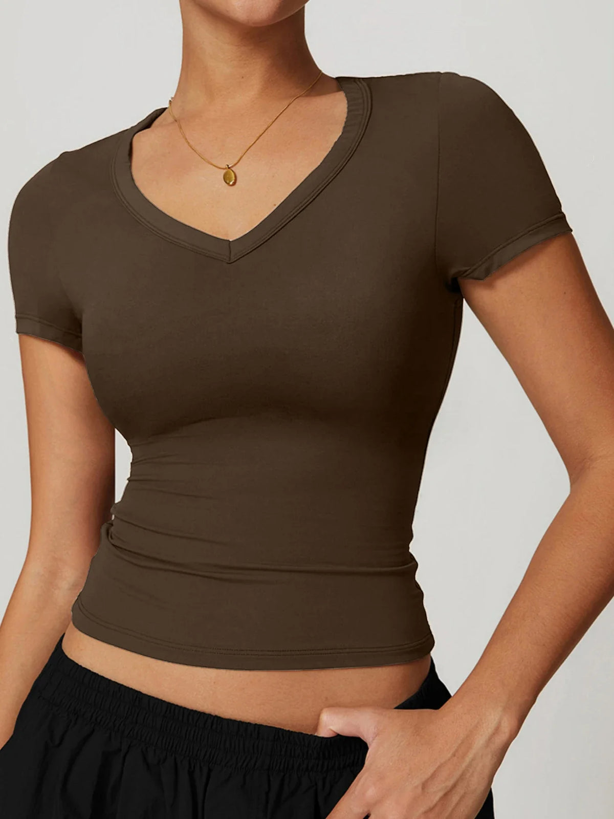 Gym running short sleeved t-shirt fitness bra yoga sportswear women's vest sports top