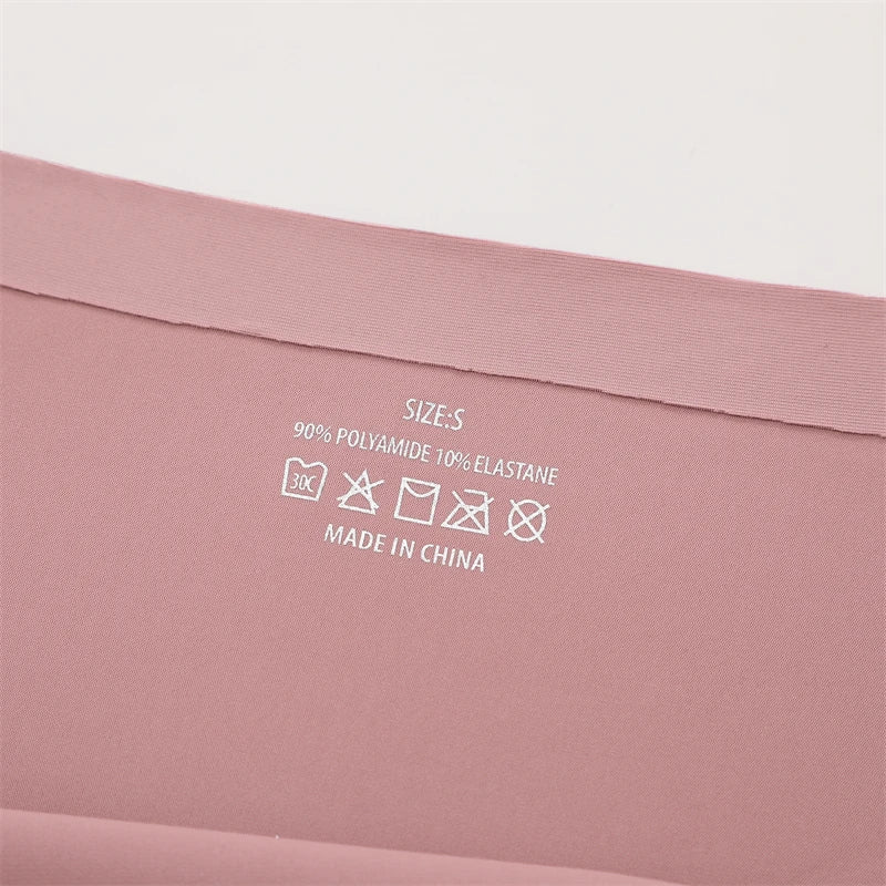 5PCS Seamless Maillard Panties Ultra-thin Brazilian panties Women Ice Silk Underwear Sexy Panty Low Waist G-string Female Solid