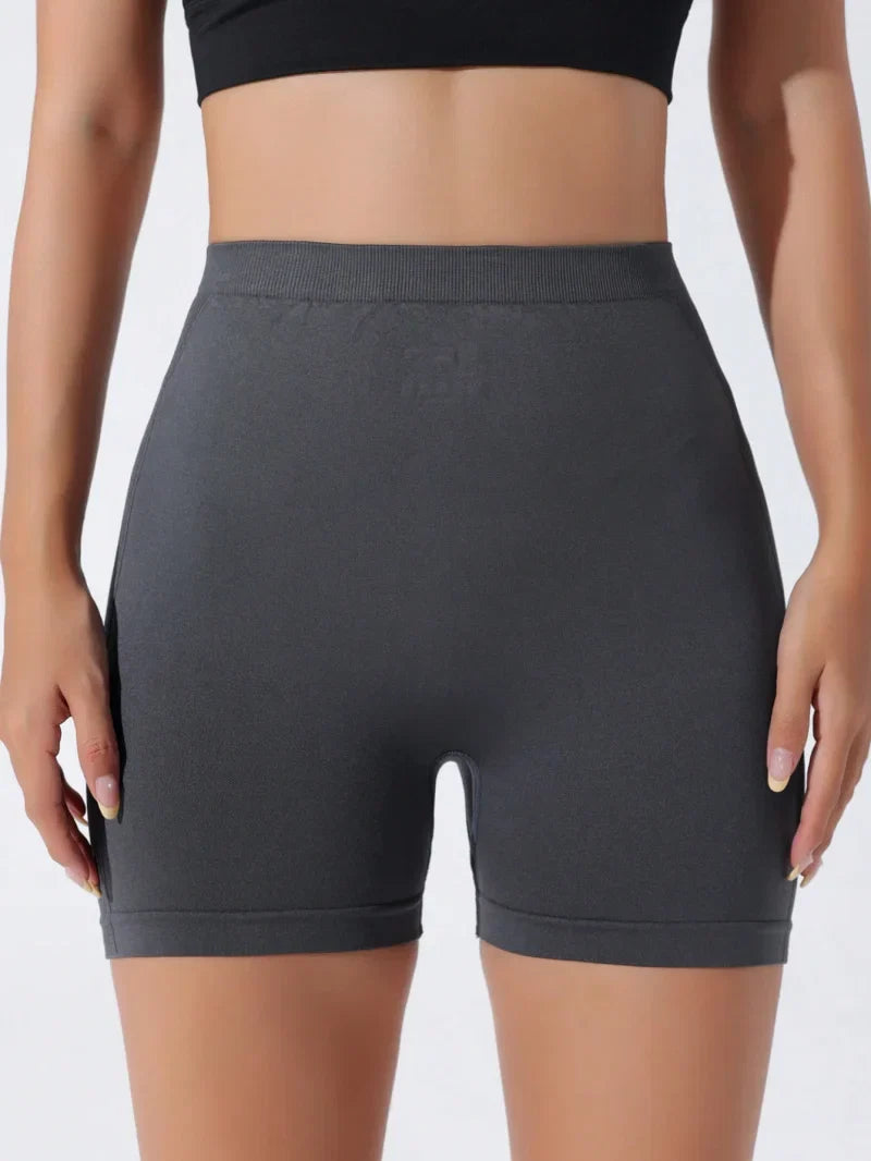Seamless High Waisted Yoga Shorts From Europe And America Waist Tightening And Hip Lifting Fitness Pants Rear V-Waist