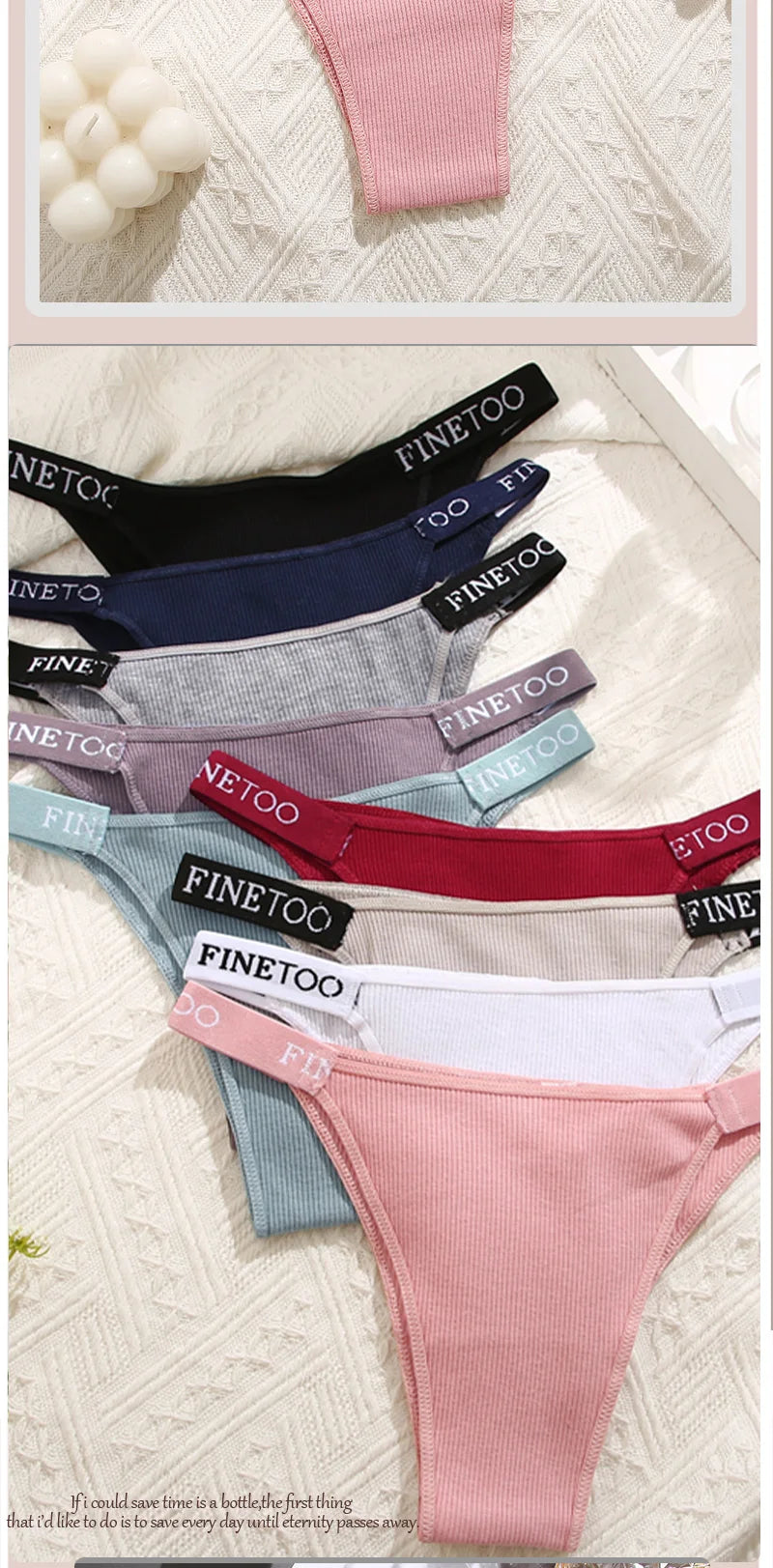 5PCS Women Cotton Maillard Brazilian Sexy Panties Breathable Low Waist Female Underwear Soft Solid Color Intimates High Elastic