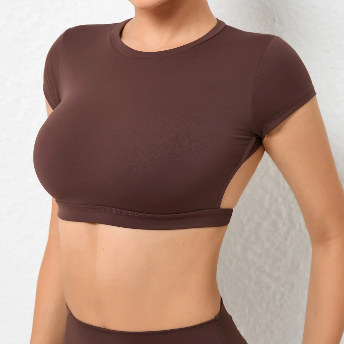 Hearuisavy Summer Sports Shirts Breathable Workout Tops Fitness Sportswear Backless Yoga Clothing Sport Crop Tops Women Gym Top