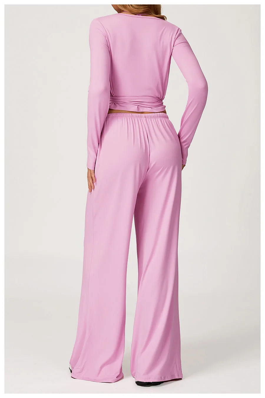New Women Yoga Set 2/3 Pieces Long sleeves Workout Tracksuit Sportswear Gym Clothing Wide-leg sport pants Fitness Sports Suit