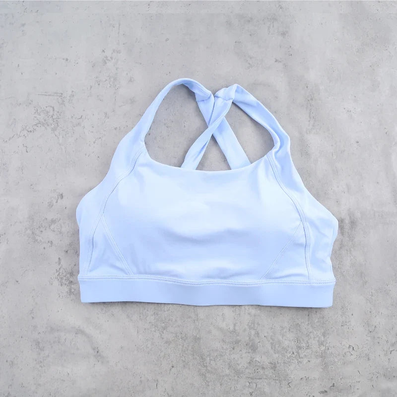 DIAS FIT JOY Cloud feeling wide shoulder strap cross beauty back removable padding sports bra Pilates cycling fitness