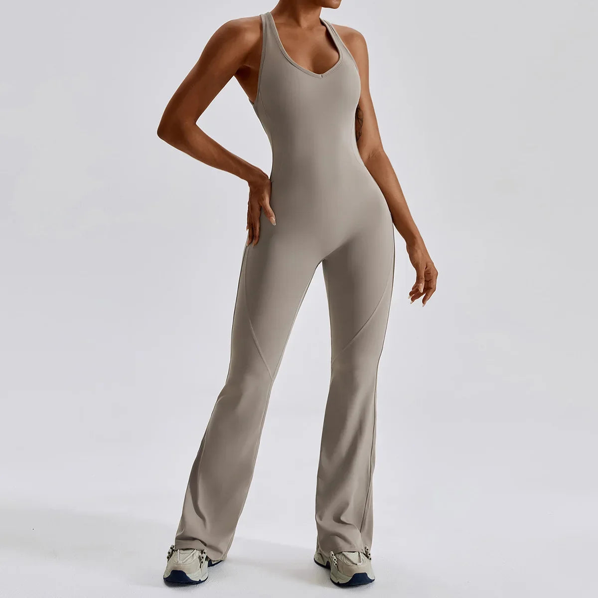 Women Fitness Bodysuit Backless One Piece Yoga Set Jumpsuit Sports Gym Workout Clothes Tights Active Wear Slim Playsuit Female