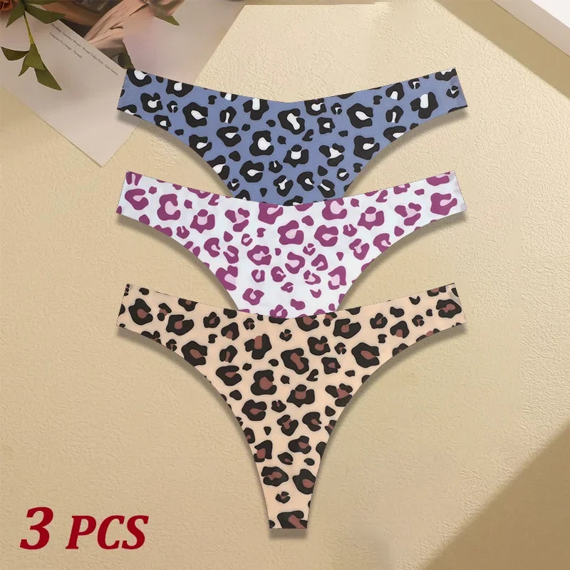 3Pcs Ultra-thin Seamless G-string Women Thongs Sexy Sweet Fruit Low-waist Panties Ladies Soft Cute Thongs Female S-XL T-Back