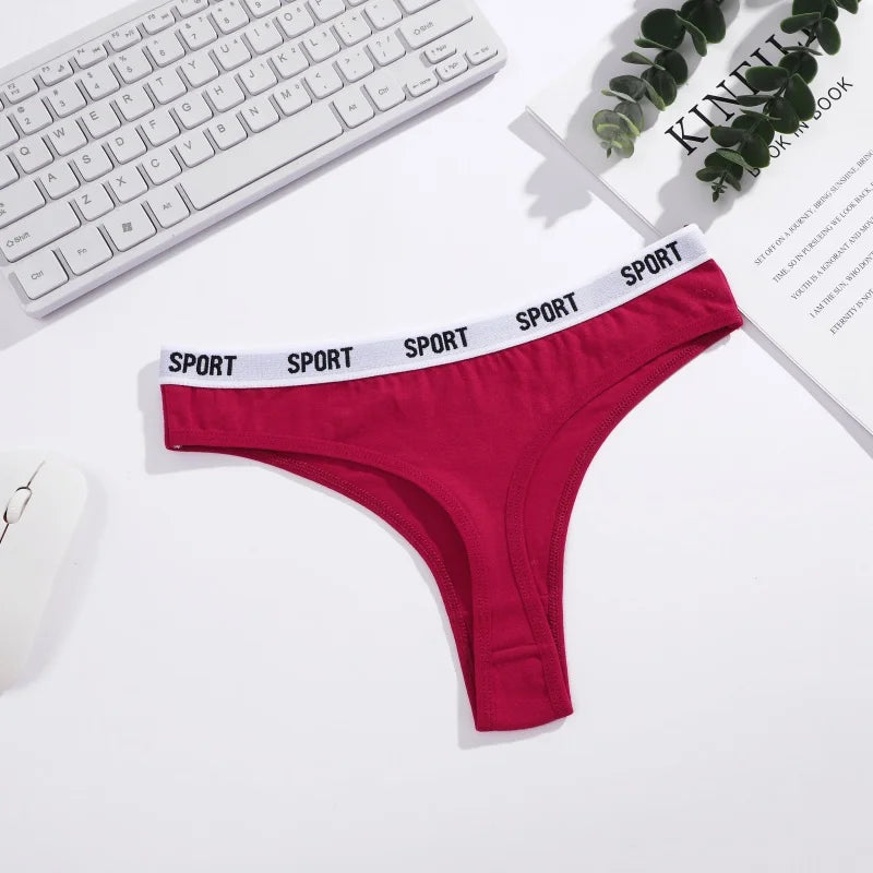 5Pcs/Set Women Thongs Cotton Panties Plus Zise Underwear Sexy G-String Low Waist Briefs Underpants Comfortable Lingerie S-XL
