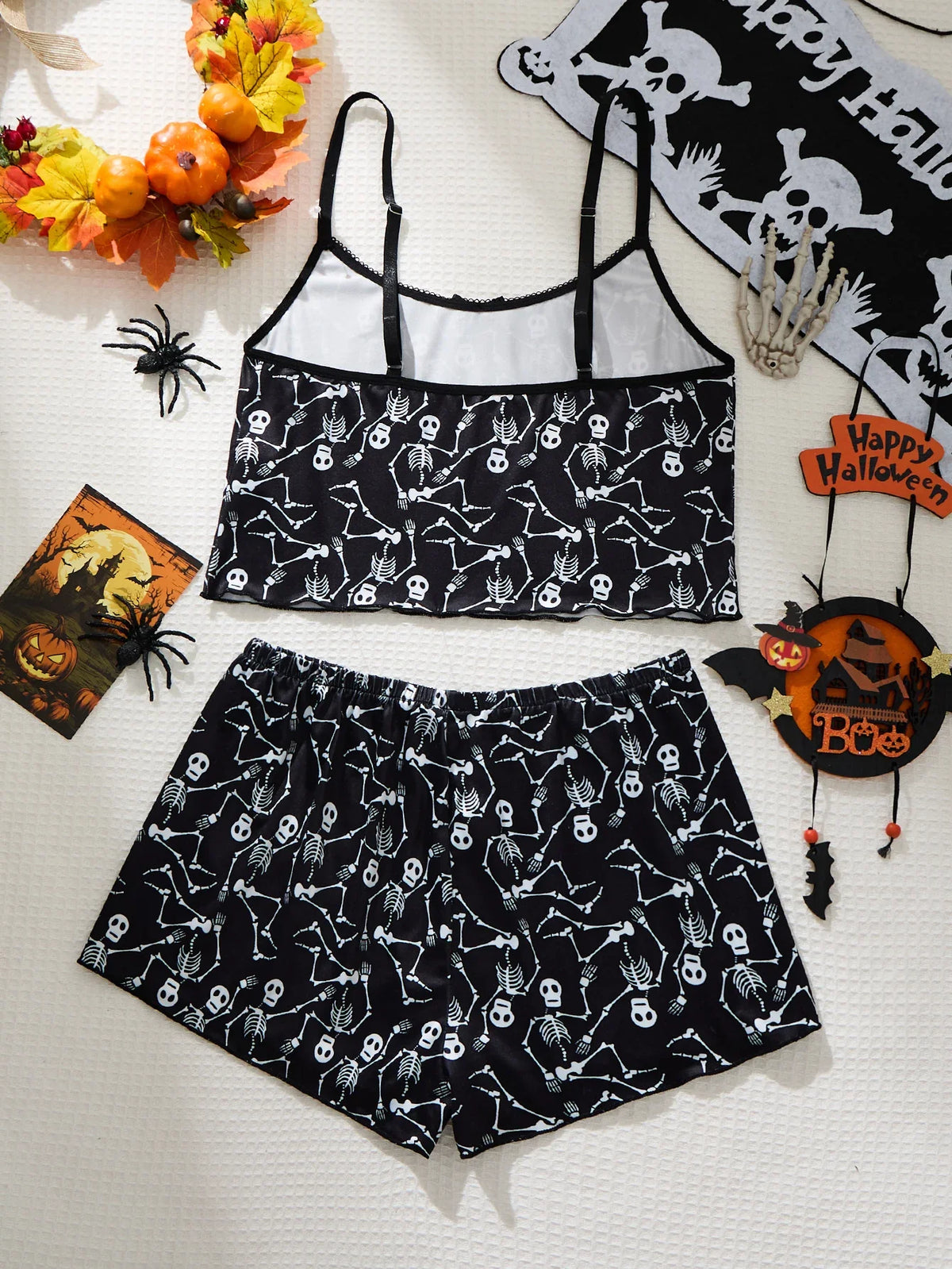 Ladies Sleepwear Set Strap Top And Short Pants Home Clothes Comfortable Soft Material Women's Nightgown Outfit