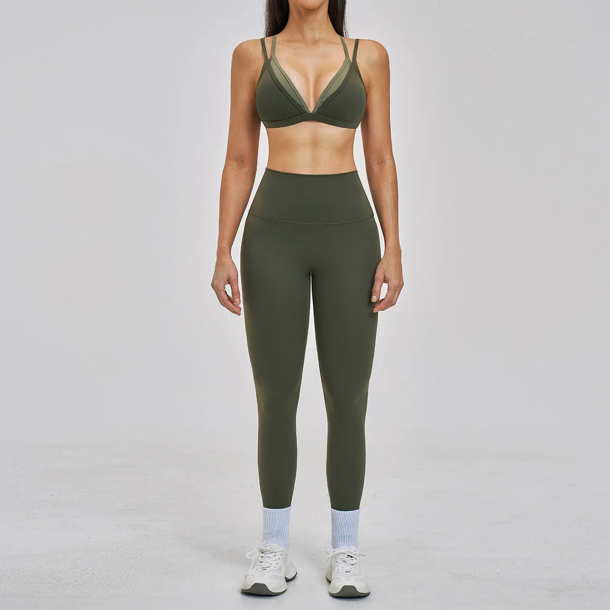 2 Piece Yoga Set Women's Tracksuit Athletic Wear Gym Clothes Female Workout Push Up Clothes Sports Bra Leggings Suit Fitness Set