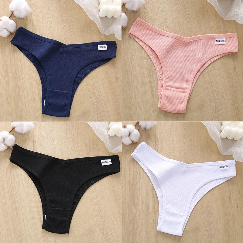 4Pcs/Set Cotton Panties Low Rise Briefs Women Underwear Bikini Ladies Sexy Underpants Female Intimates Girls Lingerie 2022 Hot