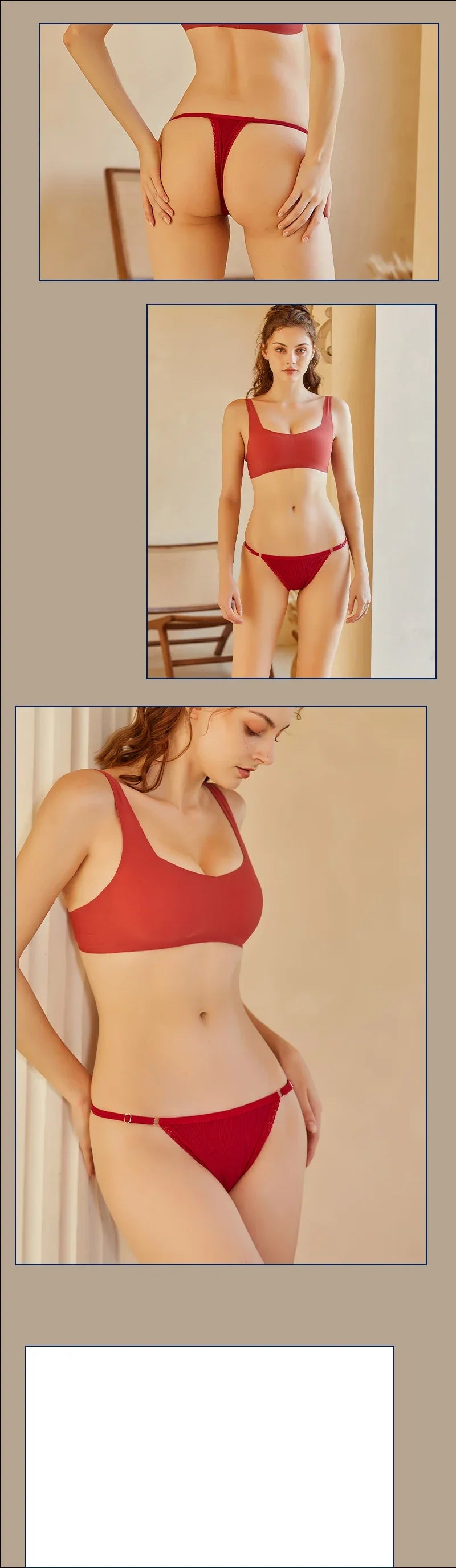 Sexy Women Cotton Thongs Adjustable Belt Seamless Panties Breathable Low Waist Lingerie Female Soft Solid Color Intimates