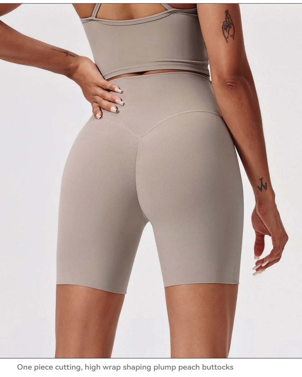 Summer High Waisted Yoga Shorts for Women Fashionable and Sexy Running Fitness Pants Solid Color Yoga Leggings Elastic Tights