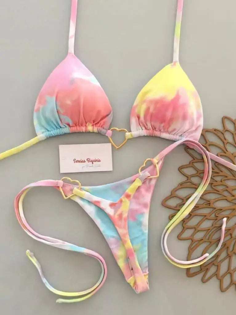 2026 Micro Bikinis Push Up Women Swimsuits Sexy Swimwear Brazilian Bikini Set Thong Biquini Print Swimsuit Summer Beachwear