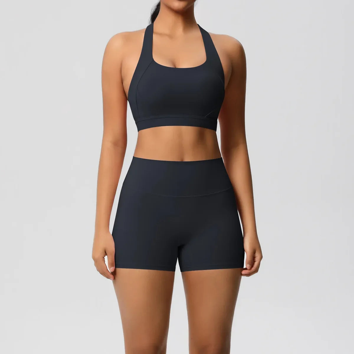 2PCS Yoga Set Gym Clothes Sportswear Women Tracksuit Fitness Tracksuit Workout Suit Sports Bra Gym High Waist Push Up Shorts