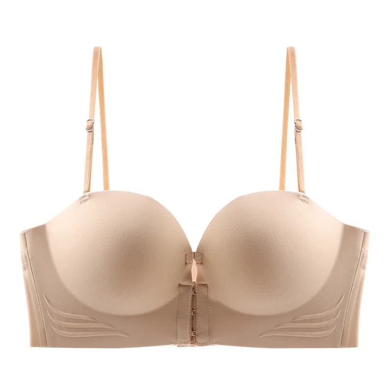 New Front Buckle Underwear Convenient Anti Sagging without Shoulder Strap Women's Bras without Steel Ring Seamless
