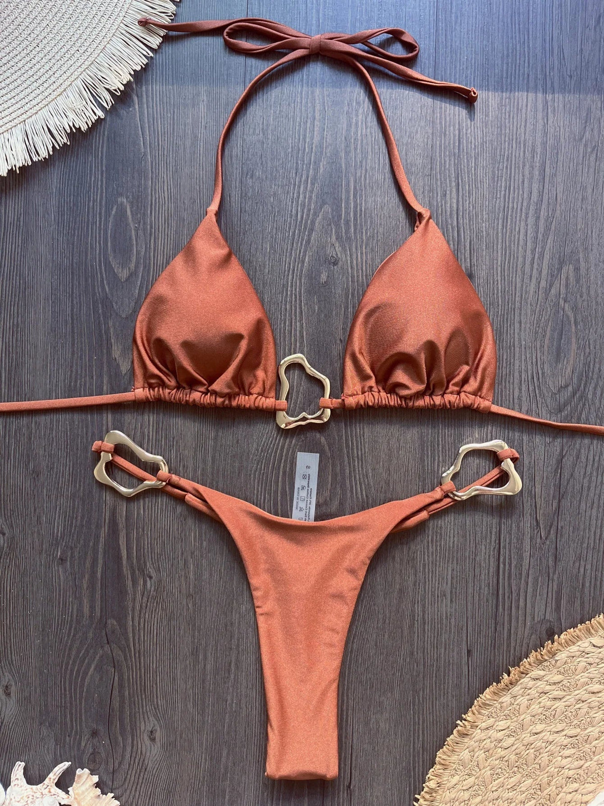 Sexy Black Orange Micro Bikini 2026 Women Metal Circle Push Up Bra Thong Swimsuit Summer Bathing Suit Holiday Swimwear Biquini
