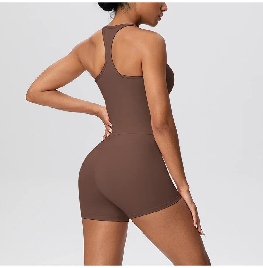 New 2Pcs Yoga Sets Naked Feel Women Workout Fitness Gym Clothes High Waist Yoga Shorts And Sports Bra Impact Shorts Workout Sets