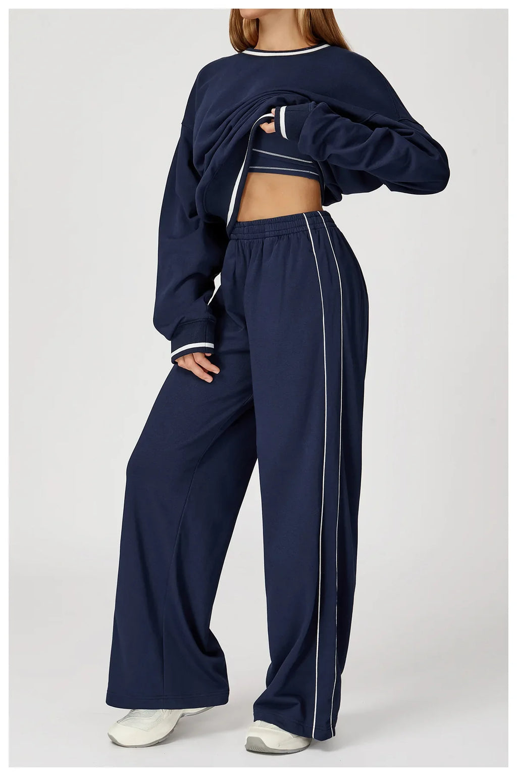 Sports Pants Women Loose High Waist Wide Leg Pants Gym Fitness Yoga Leggings Female Workout Running Cycling Pants Athletic Wear