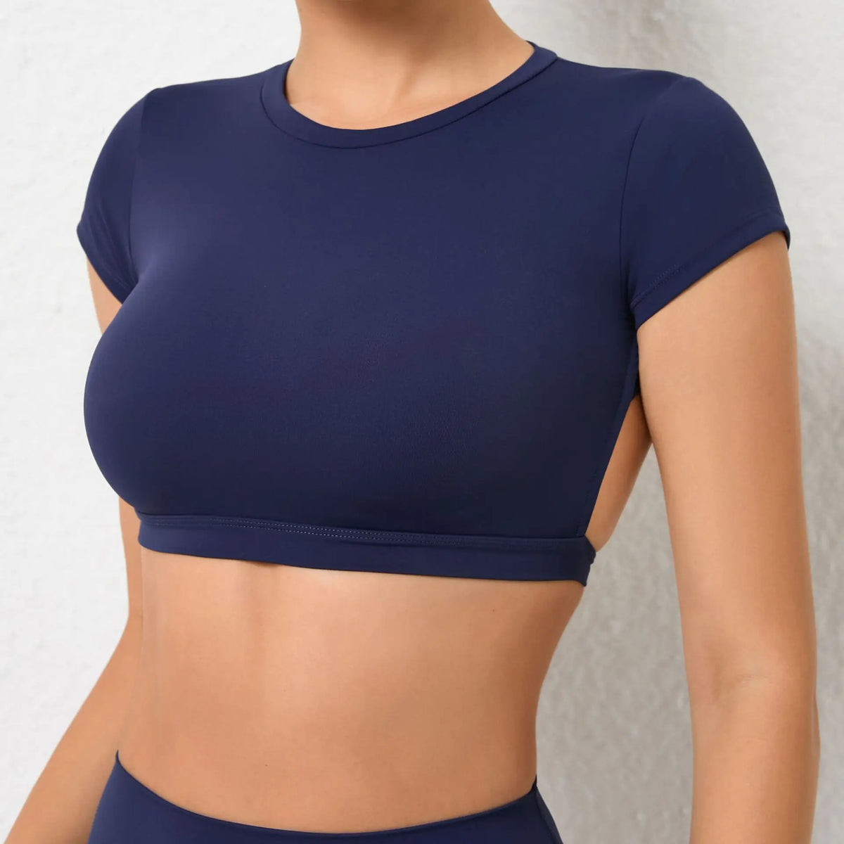 Hearuisavy Summer Sports Shirts Breathable Workout Tops Fitness Sportswear Backless Yoga Clothing Sport Crop Tops Women Gym Top