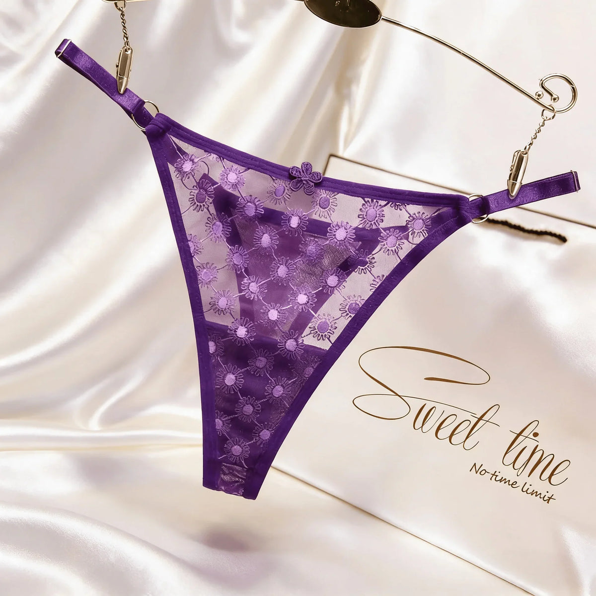 Thin Sexy Girls G String Thong Panties Women Briefs Flower Hollow Out Transparent Underwear Female Lingerie