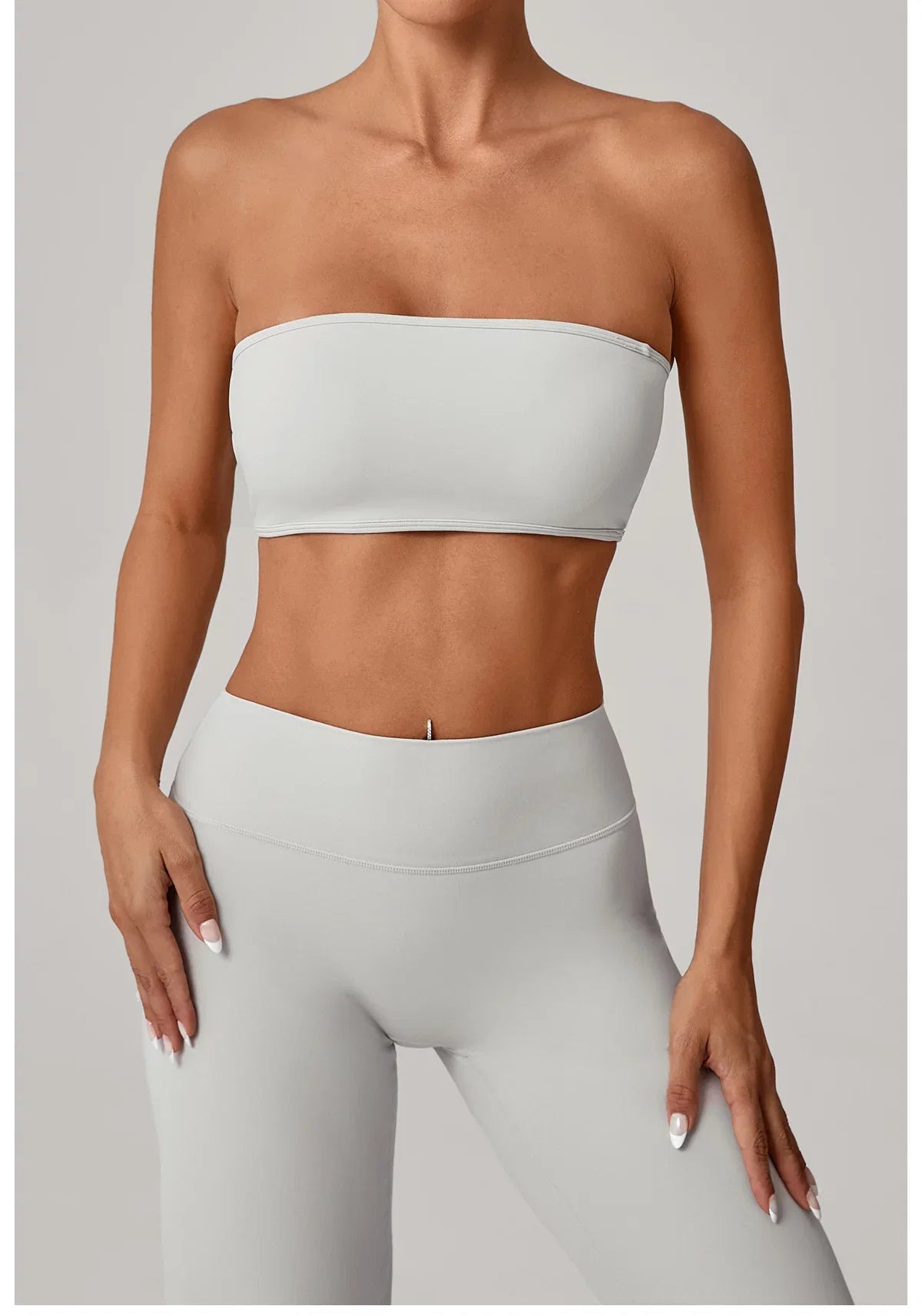 Women Strapless Sports Bra Gym Top Quick-Drying Yoga Clothes Women Tube Top Fitness Chest Wrap Underwear Workout Bra Female