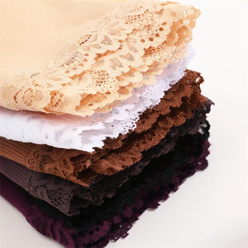 3PCS Sexy Lace Cotton Pants Women Low Waist Panties Underwear S-XL Solid Color Ladies Briefs Lingere Underware Comfortable Women