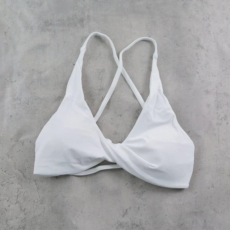 DIAS FIT JOY Women's  Workout Sports Bras Beauty back Cross Padded Low Impact Fitness Bra Yoga Top Cycling Fitness