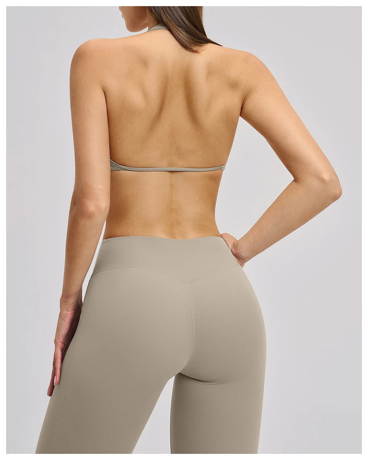 Summer Sports Bra Women Seamless Halter Top Fitness Bra High Support Push-up Open Back Gym wear Running Yoga Workout Underwear