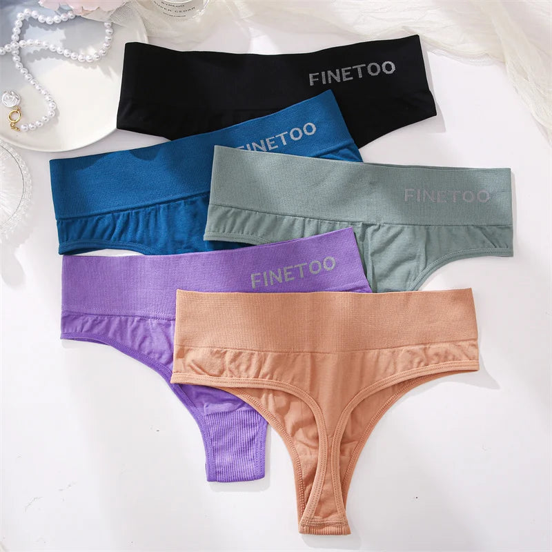 M-2XL Seamless Thongs Women High Waist G-string Ladies Comfortable Bikini Panties Soft Thong Underpants Girls Underwear Lingerie