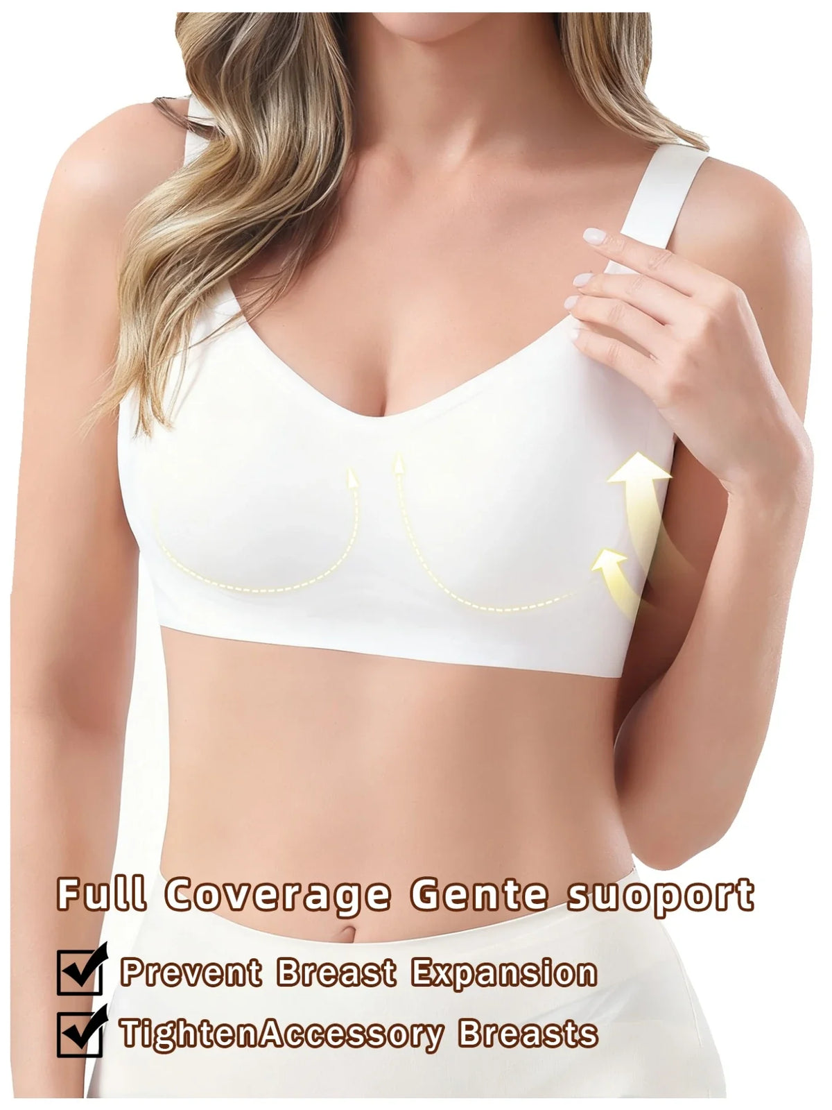 1pc Color Women's Seamless Wireless Sports Bras - Soft Stretchy Push-Up Design Everyday Basic Bras, Removable Padding Lingerie
