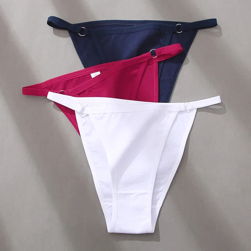 4Pcs/Set Women's Cotton Panties 3Pcs/set Sexy Low Waist Briefs M-2XL Comfortable Underwear Female Soft Color Underpants Lingerie