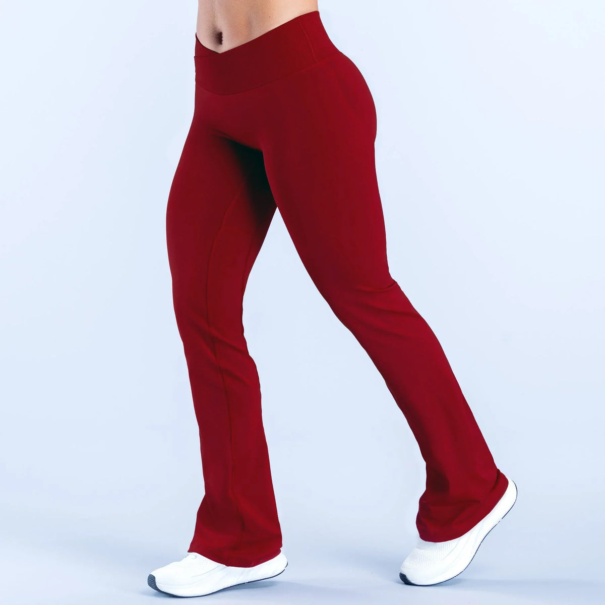 NCLAGEN Vision Flares Women Seamless Gym Yoga Pants High Cross Waist Fashion Sports Leggings Fitness Wide-leg Workout Trousers