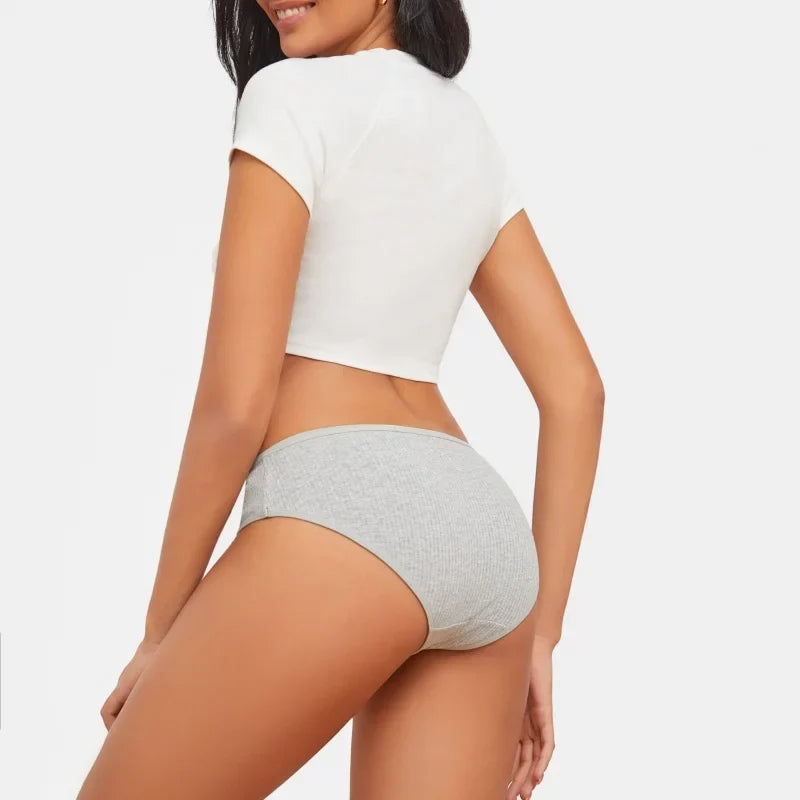 Women's Seamless Cotton Briefs Women Panties Solid Color Breathable Underwear Female Low Waist Soft Lingerie S-XXL