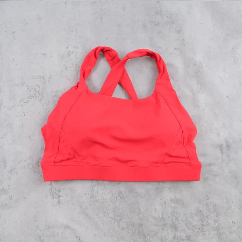 DIAS FIT JOY Cloud feeling wide shoulder strap cross beauty back removable padding sports bra Pilates cycling fitness