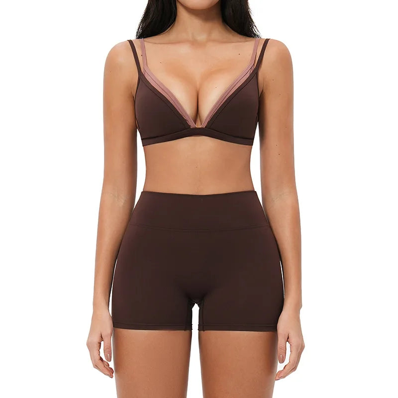2 Piece Yoga Set Women's Tracksuit Athletic Wear Gym Clothes Female Workout Push Up Clothes Sports Bra Leggings Suit Fitness Set