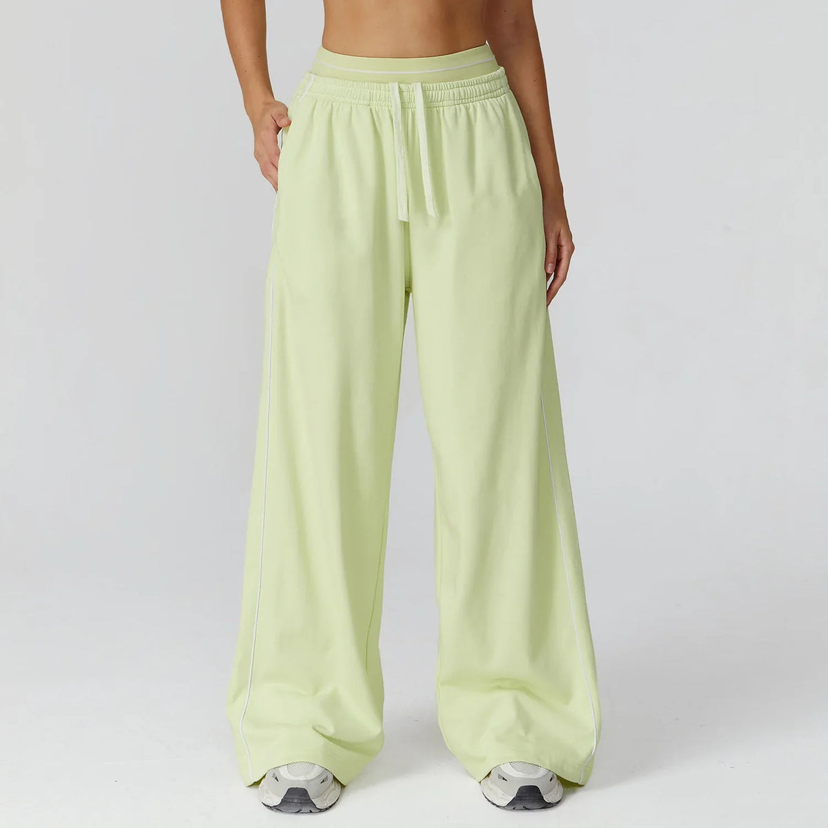 Sports Pants Women Loose High Waist Wide Leg Pants Gym Fitness Yoga Leggings Female Workout Running Cycling Pants Athletic Wear