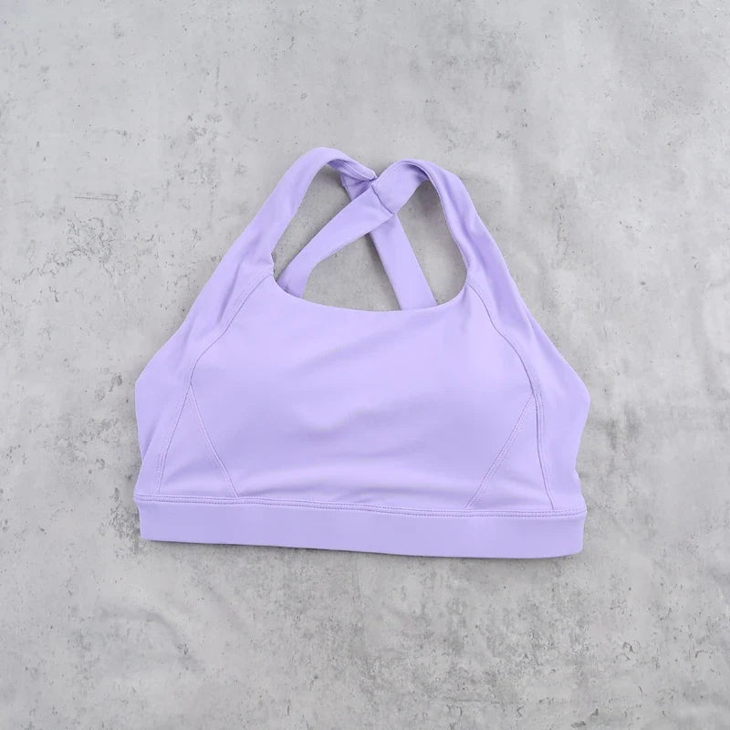 DIAS FIT JOY Cloud feeling wide shoulder strap cross beauty back removable padding sports bra Pilates cycling fitness