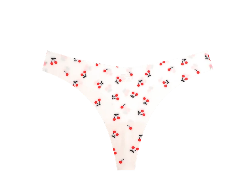 5Pcs Women Ultra-thin Seamless G-string Seamless Print Thongs Sexy Panties Ladies Soft Cute Thongs Female S-XL T-Back Panties