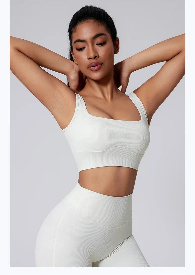 Women Yoga Suit Tracksuit Sports Bra High Waist Legging Shorts Outfit Gym Set Fitness Running Workout Clothes Push Up Sportswear